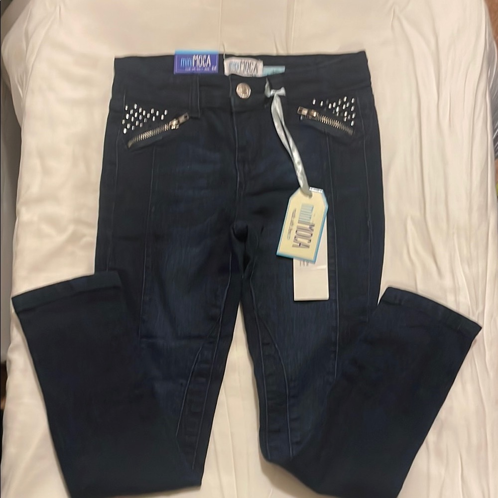 Women's Black Jeans with Studded Details